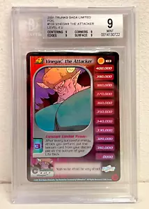 1x DBZ CCG VINEGAR ATTACKER LV4 HOLO FOIL TRUNKS SAGA LIMITED POP 1 GRADED BGS 9 - Picture 1 of 1