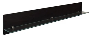 Wandboard Mailo Glasboden Schwarzstahl Optik Regal Board 165 cm breit - Bild 1 von 3