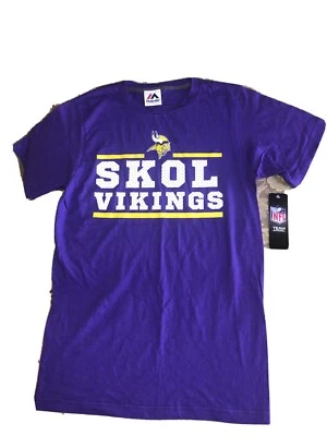 Majestic NFL команды Apperal SKOL VIKINGS фиолетовый ворота футболка, женщин размер S - Изображение 1 из 4