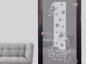 Decorazione vetro porta vetro adesivo vetro smerigliato per corridoio ingresso frase home sweet - Foto 1 di 1