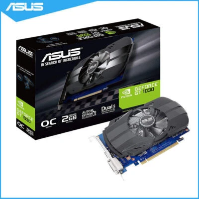 Asus PH-GT1030-O2G Graphics GeForce GT 1030 2GB Phoenix Fan DVI Video Card - Image 1 of 4