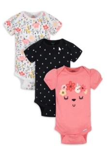 GERBER 3PK 3-6 M ONESIE - Picture 1 of 1