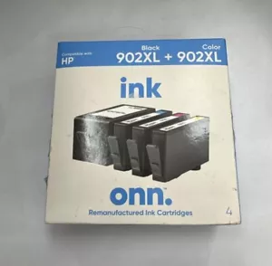 4 Pack Ink for HP 902XL Black Color Set Ink 902 6960 6968 6970 6975 6978 902 XL - Picture 1 of 2