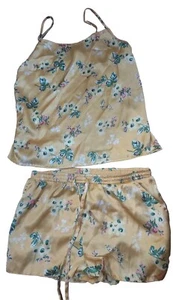 TABITHA WEBB SLEEPWEAR Floral Satin Camisole And Shorts Set Women Sz XS  Beauty! - Picture 1 of 6