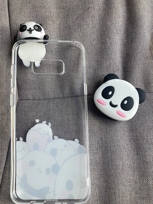 Funda Galaxy S8+ 3D Panda con soporte de agarre Foto 1 de 2