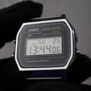 casio a158W 593 DH vintage retro alarm chrono lithium WR light lap 36mm - Picture 1 of 18
