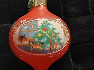 Adorno de Navidad vintage sello vidrio soplado a mano recuerdos 1988 abuela - Imagen 1 de 16