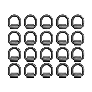 Paquete de 20 anillos en D forjados con soldadura de 3/4" de alta resistencia para remolque de camión de plataforma plana 26400 libras - Imagen 1 de 7