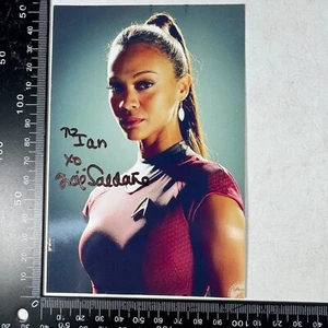 Zoe Saldana Film Actress Marvel Avatar Uhura Star Trek Autograph Signed Photo - Picture 1 of 4