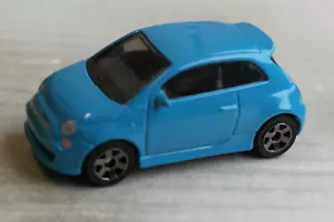 Matchbox 2019 Fiat 500 Turbo hellblau Auto Car Mattel MBX PKW light blue ´19 - Bild 1 von 4