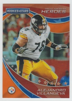 Alejandro Villanueva 2019 Rookies Stars Great American Heroes ORANGE #25/25 1/1 - Image 1 of 2