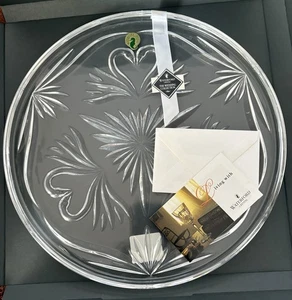 Nuevo/Caja Waterford Cristal Colección Boda 12" Plato Pastel Cisnes Corazón Firmado - Imagen 1 de 10