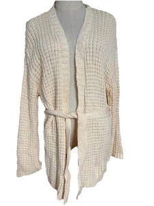 C&C California Women’s Beige Knitted Small Front Open Sweater Waist Belt - Picture 1 of 10