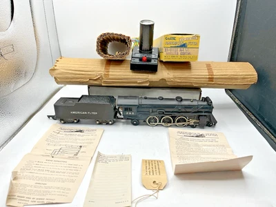 Gilbert American Flyer S Gauge 295 Pacific L/T E+ w/ Wrap & Boxed Horn Button - Image 1 of 4
