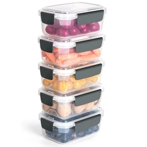 3 cup Plastic Food Storage Containers with Lids Nestable Freezer Dishwasher S... - Picture 1 of 7