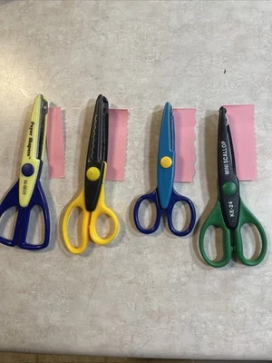 Conjunto de 4 tesouras de borda para scrapbooking e artesanato - Imagem 1 de 4