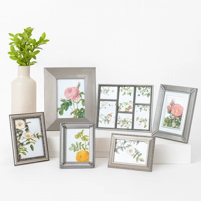 Lote 6 Marcos de Fotos Modernos Contemporáneos Boda Aniversario Galería Expositor de Pared Foto 1 de 4