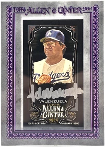 2024 Topps Allen & Ginter X - Fernando Valenzuela - Autografo /25 - Dodgers Leggi - Foto 1 di 2