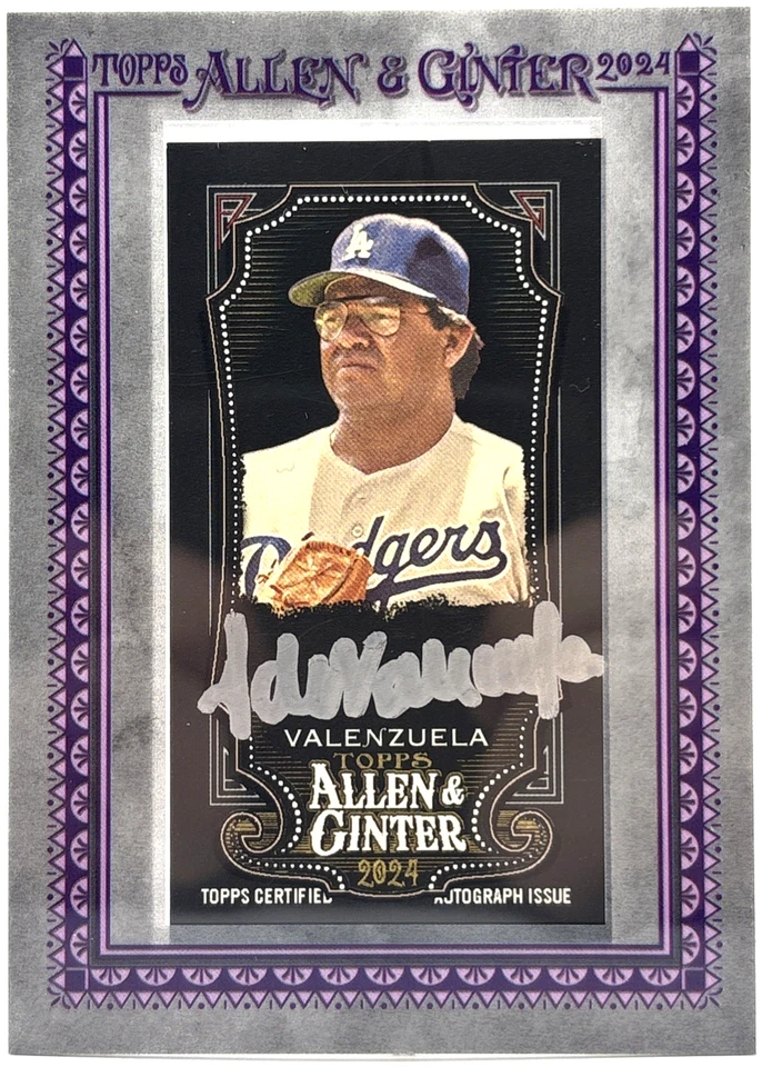 2024 Topps Allen & Ginter X - Fernando Valenzuela - Autograph /25 - Dodgers Read - Image 1 of 2