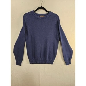 Eddie Bauer Herren klein zierlich blau Baumwolle Strick Rundhalsausschnitt Pullover klassisch #1654 - Bild 1 von 7