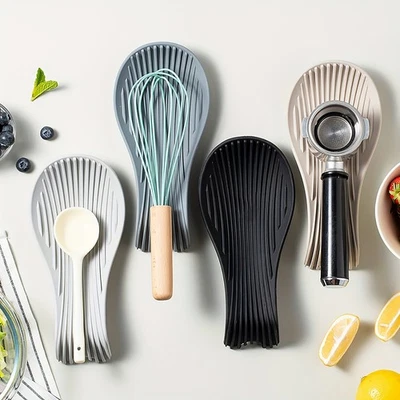Silicone Spoon Holder Heat Resistant Kitchen Spoon Spatula Rest Utensil Holder - Image 1 of 4