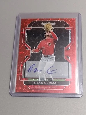 2022 Panini Prizm Draft Picks Ryan Cermak Auto /99 Rays Illinois State - Image 1 of 2