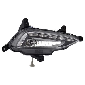 Right Side Halogen Fog Light with LED DRL Fits 2016-2018 Hyundai Tucson; CAPA - Picture 1 of 9