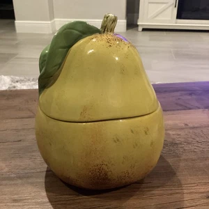 Certified International Raymond Waites Cornucopia PEAR Canister Lidded Jar 7"H - Picture 1 of 13