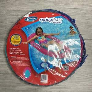 SwimWays Spring Float Mesh Float Pool Blue/purple Chair SpringFloat Chair - Picture 1 of 4