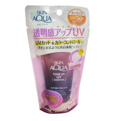 [ROHTO MENTOLATUM] Protector solar Skin Aqua Tone Up UV Essence SPF50+ PA++++ 80 g Foto 1 de 4