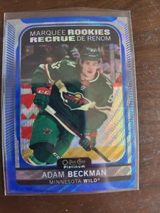 2021-22 O-Pee-Chee Platinum Blue Surge #289 Adam Beckman RC - Picture 1 of 2
