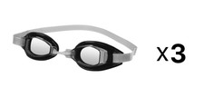 Speedo FIT Sprint Adult Fitness Swim Goggle, Clear (Pack of 3)