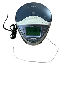 Sony Dream Machine ICF-CD853V CD Alarm Clock Radio Player Snooze CD NOT WORKING - Picture 1 of 7