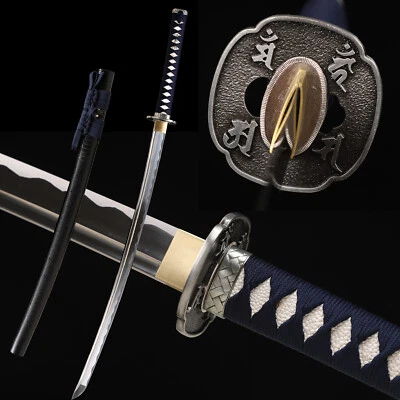 KATOKU 1095 Carbon Steel Japanese Katana Samurai Sword Full Tang Sharp Black - image 1 of 4