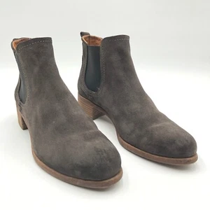 Alberto Fermani Chelsea Boots Women's Size 7 Gray Suede Pull on - Picture 1 of 9