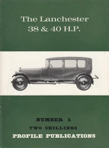 Car Profile Publications No 5 - The Lanchester 38 & 40 H.P. - Imagen 1 de 1