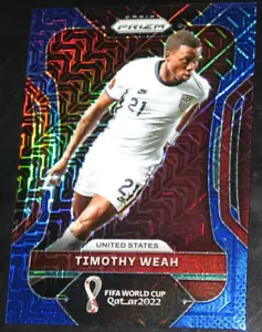 Prizm World Cup 2022 Timothy Weah Blue Mojo # 41/75 Prizm #207 EE. UU. - Imagen 1 de 2