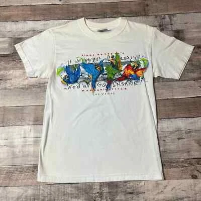 Margaritaville Shirt Adult Small White Jimmy Buffet 2003 Parrots Birds Tropical - Image 1 of 4