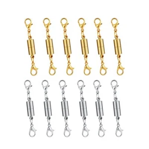 12 Pack Magnetic Necklace Lobster Clasps Jewelry Extender for Jewelry Making - Picture 1 of 5