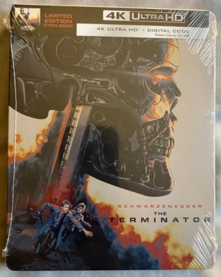 The Terminator 4K Steelbook (4K UHD + Digital Code) - BRAND NEW - OUT OF PRINT!! - Image 1 of 3