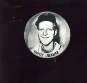 Spilla stadio baseball originale vintage PM 10 Whitey Lockman New York Giants - Foto 1 di 2