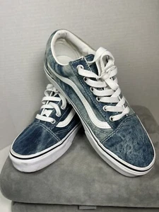 Vans Old School Acid Wash Denim Women’s 7.5 Men’s 6 Skateboard Shoes Sneakers - Picture 1 of 14