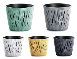 Übertopf Rund Blumentopf 5 Farben 5 Größen Pflanzeneinsatz Dekorativ Pflanztopf - Bild 1 von 17