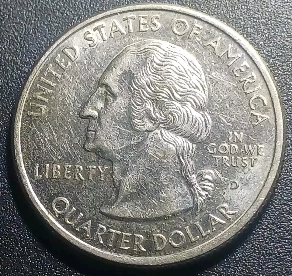 Rare 1999 D Georgia Error Quarter Strikerhrough On Obverse - Image 1 of 4