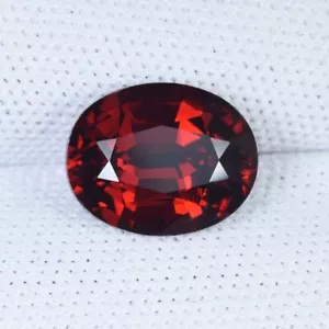 3.55 ct STUNNING DEEP ORANGE RED / NATURAL SPESSARTITE GARNET - OVAL Gems Video - Picture 1 of 3