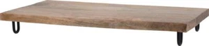 Mango Wood Serving Tray with Metal Feet 49x25x6cm Eco Friendly Stylish Tray - Picture 1 of 1