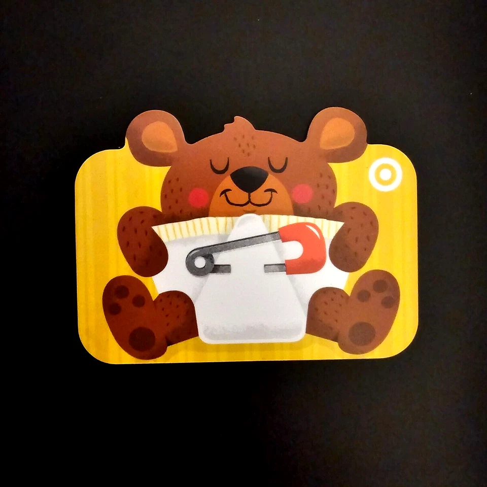 Target Baby Teddy Bear RARE DIE CUT PLASTIC NEW COLLECTIBLE GIFT CARD $0 #2068 - Image 1 of 1
