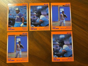 Lot of 5 - 1990 Orange Star Cecil Fielder baseball  Tigers 