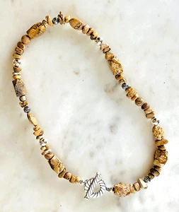 Carolyn Pollack Relios Picture Jasper Toggle Beaded Necklace 17” NEW - Picture 1 of 4