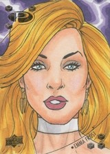 2017 UD Marvel Premier EMMA FROST sketch card 1/1 by Roberto Mamani 